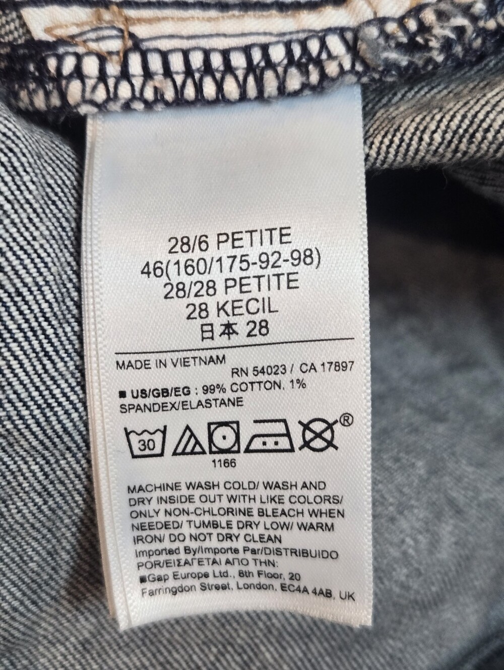 GAP Jeans 28/6P Cheeky Straight High Rise Button Fly Women's Classic Denim - Picture 7 of 7